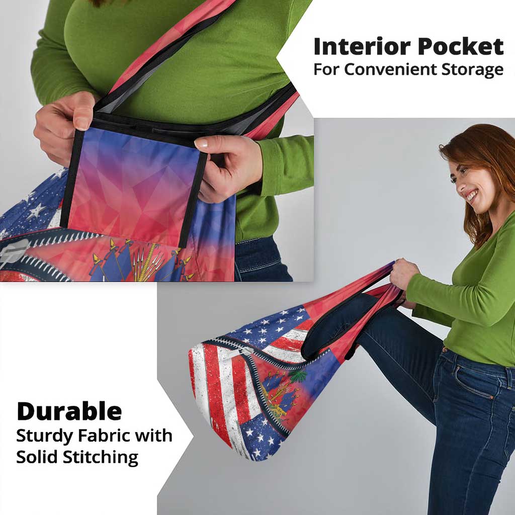 Haitian Americans Zipper Stylized Grocery Bag Haiti Heritage Month 2025