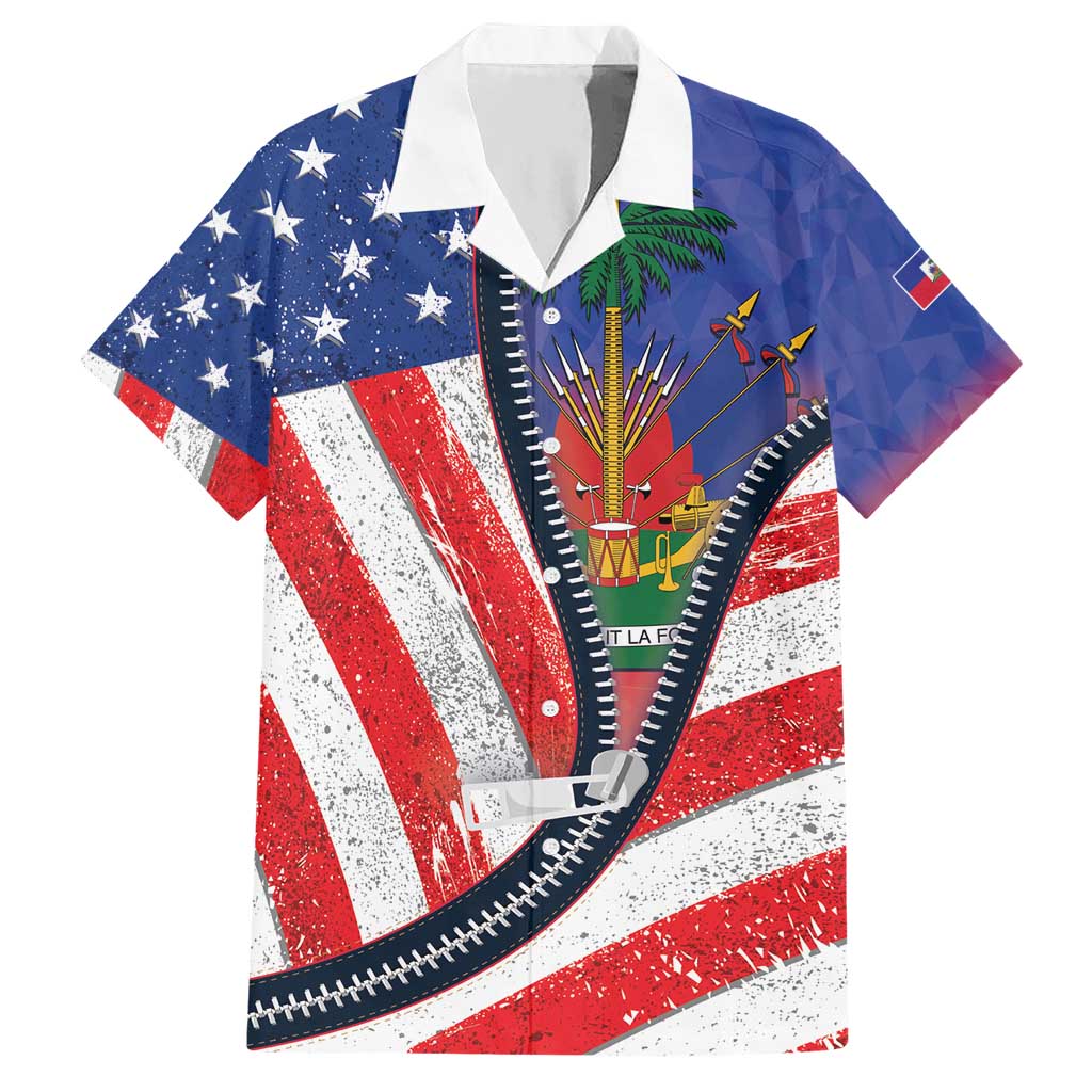 Haitian Americans Zipper Stylized Hawaiian Shirt Haiti Heritage Month 2025