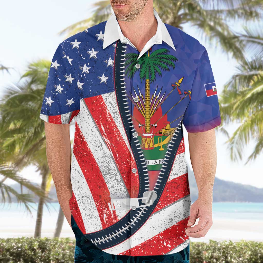 Haitian Americans Zipper Stylized Hawaiian Shirt Haiti Heritage Month 2025