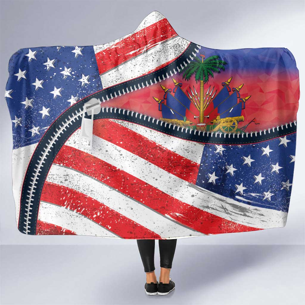 Haitian Americans Zipper Stylized Hooded Blanket Haiti Heritage Month 2025