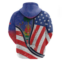 Haitian Americans Zipper Stylized Hoodie Haiti Heritage Month 2025
