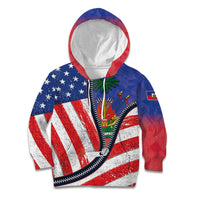 Haitian Americans Zipper Stylized Kid Hoodie Haiti Heritage Month 2025