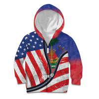 Haitian Americans Zipper Stylized Kid Hoodie Haiti Heritage Month 2025