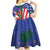 Haitian Americans Zipper Stylized Kid Short Sleeve Dress Haiti Heritage Month 2025
