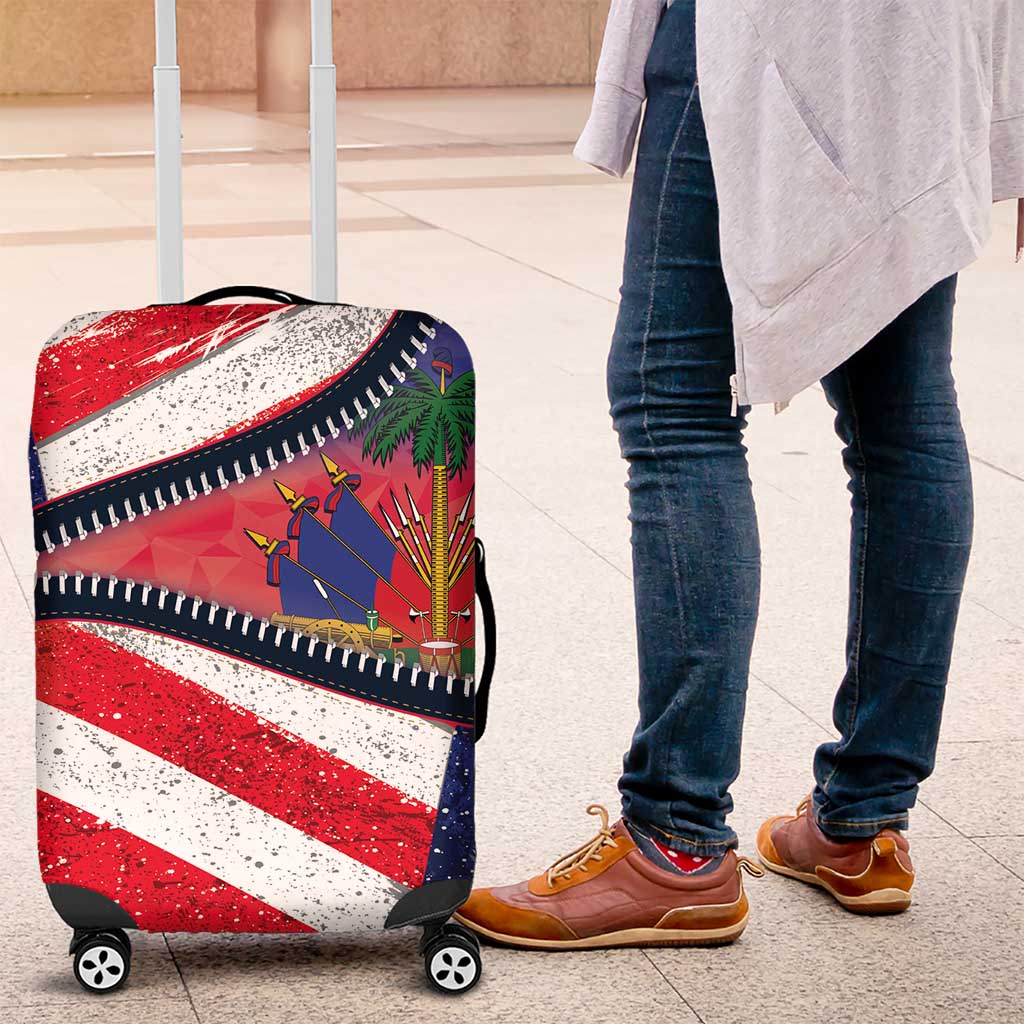 Haitian Americans Zipper Stylized Luggage Cover Haiti Heritage Month 2025