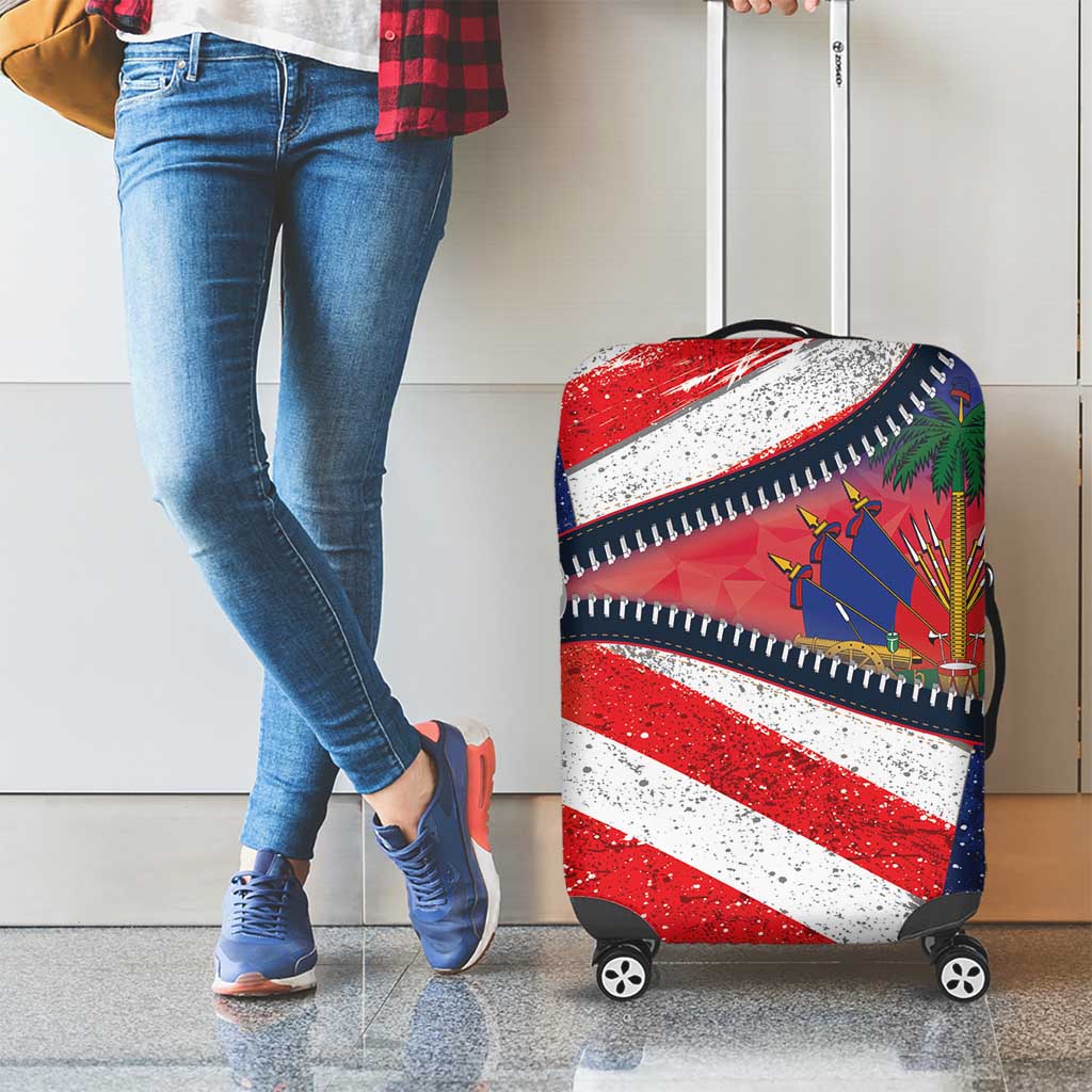 Haitian Americans Zipper Stylized Luggage Cover Haiti Heritage Month 2025