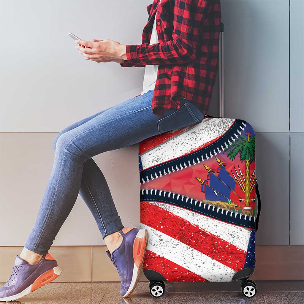 Haitian Americans Zipper Stylized Luggage Cover Haiti Heritage Month 2025