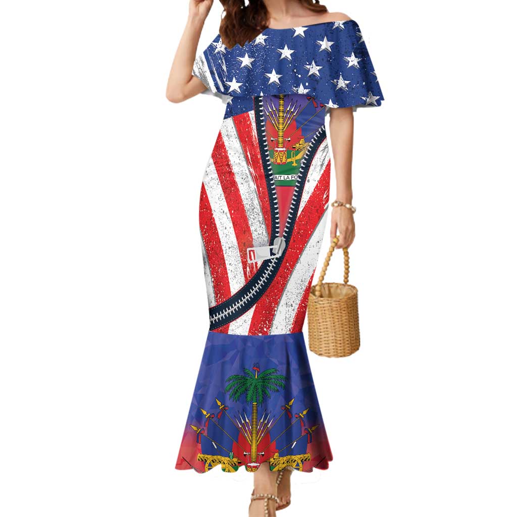 Haitian Americans Zipper Stylized Mermaid Dress Haiti Heritage Month 2025