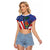 Haitian Americans Zipper Stylized Raglan Cropped T Shirt Haiti Heritage Month 2025