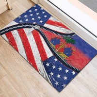 Haitian Americans Zipper Stylized Rubber Doormat Haiti Heritage Month 2025