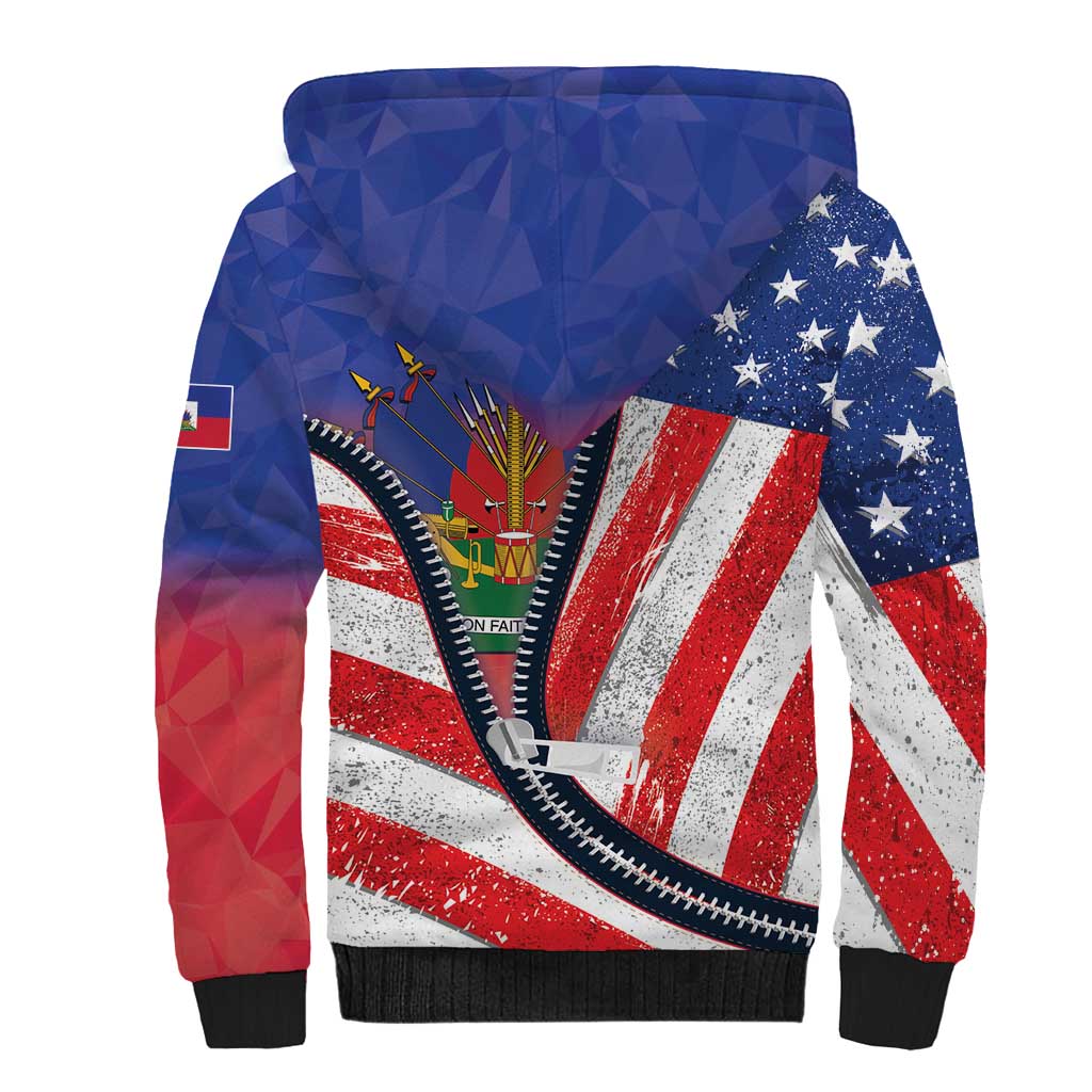 Haitian Americans Zipper Stylized Sherpa Hoodie Haiti Heritage Month 2025