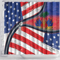 Haitian Americans Zipper Stylized Shower Curtain Haiti Heritage Month 2025