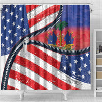Haitian Americans Zipper Stylized Shower Curtain Haiti Heritage Month 2025