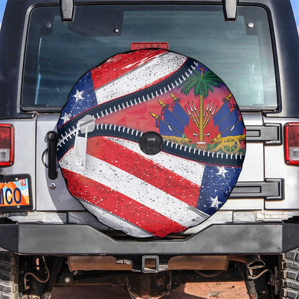 Haitian Americans Zipper Stylized Spare Tire Cover Haiti Heritage Month 2025