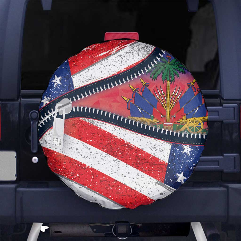 Haitian Americans Zipper Stylized Spare Tire Cover Haiti Heritage Month 2025