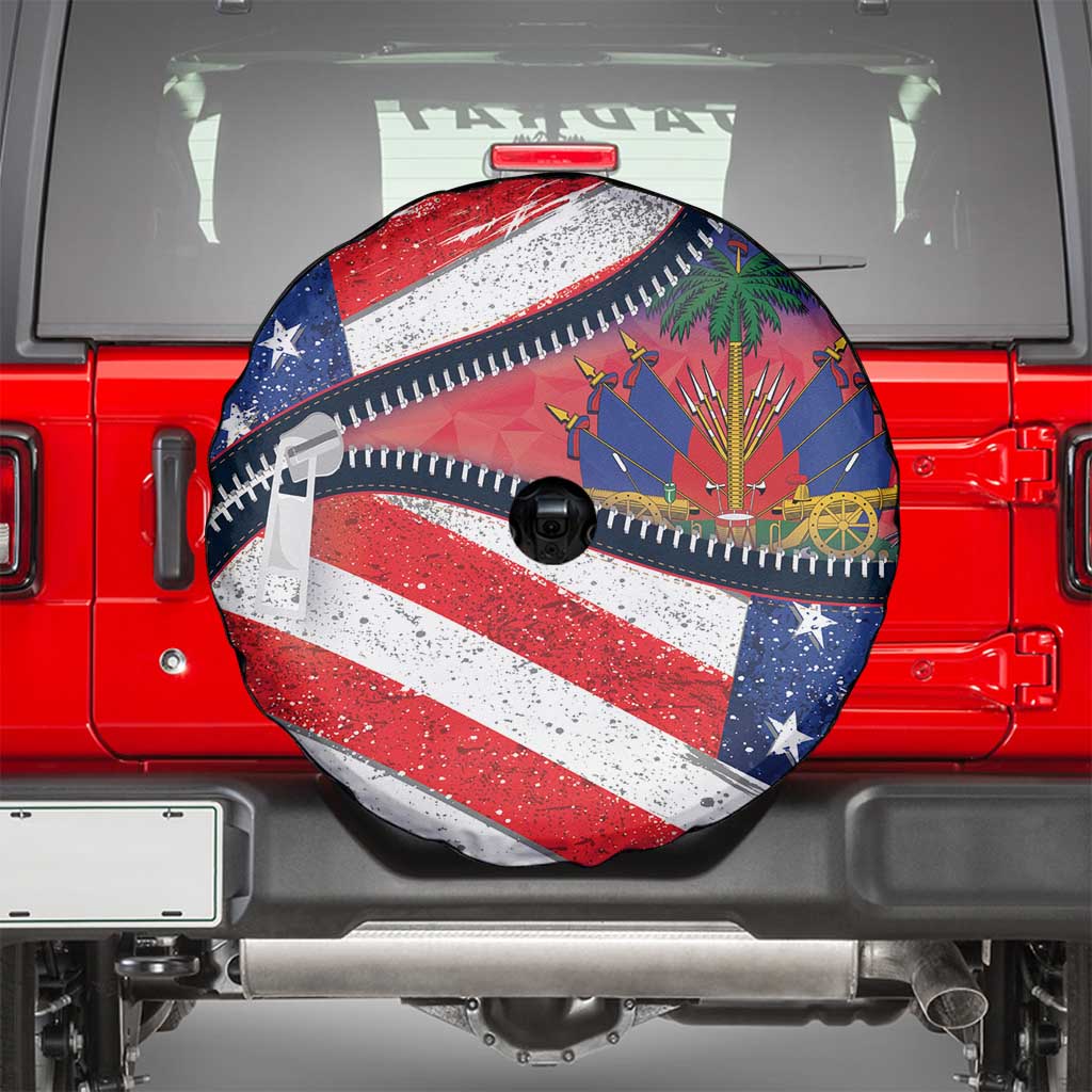 Haitian Americans Zipper Stylized Spare Tire Cover Haiti Heritage Month 2025