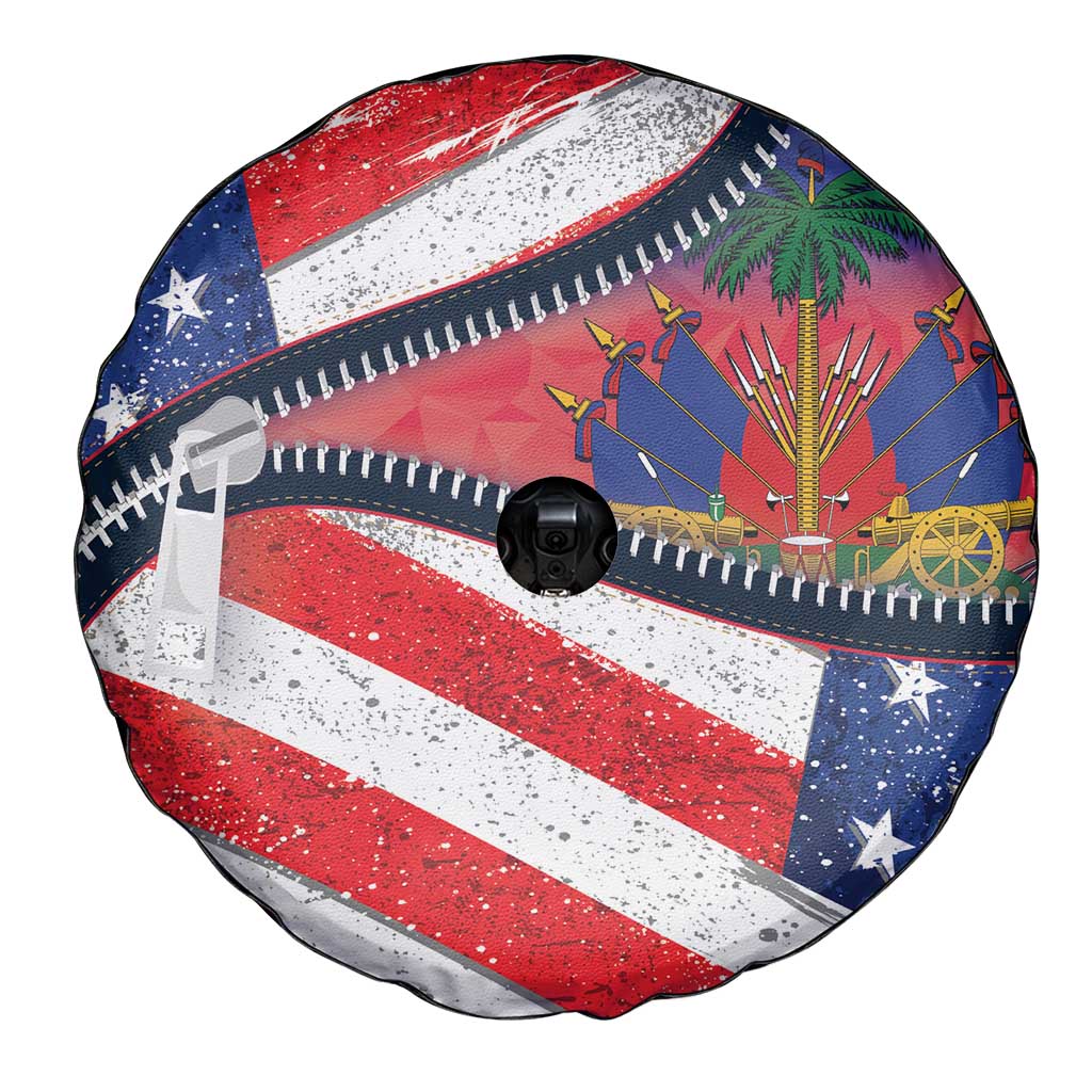 Haitian Americans Zipper Stylized Spare Tire Cover Haiti Heritage Month 2025