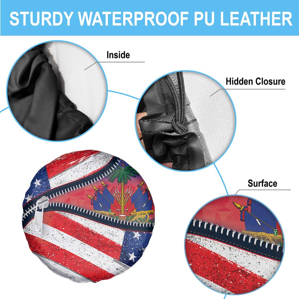 Haitian Americans Zipper Stylized Spare Tire Cover Haiti Heritage Month 2025