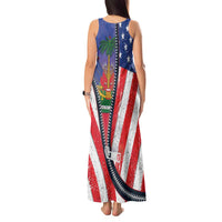 Haitian Americans Zipper Stylized Tank Maxi Dress Haiti Heritage Month 2025