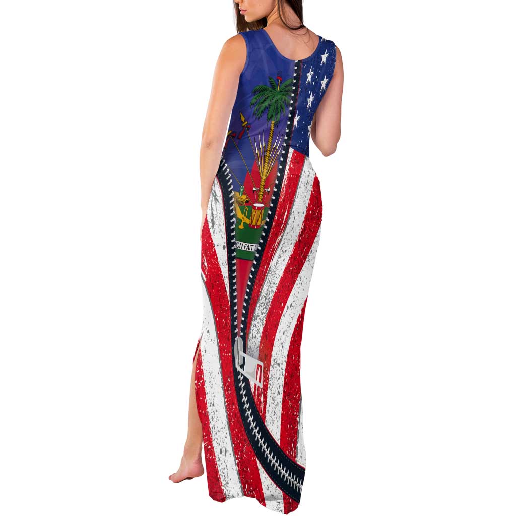 Haitian Americans Zipper Stylized Tank Maxi Dress Haiti Heritage Month 2025