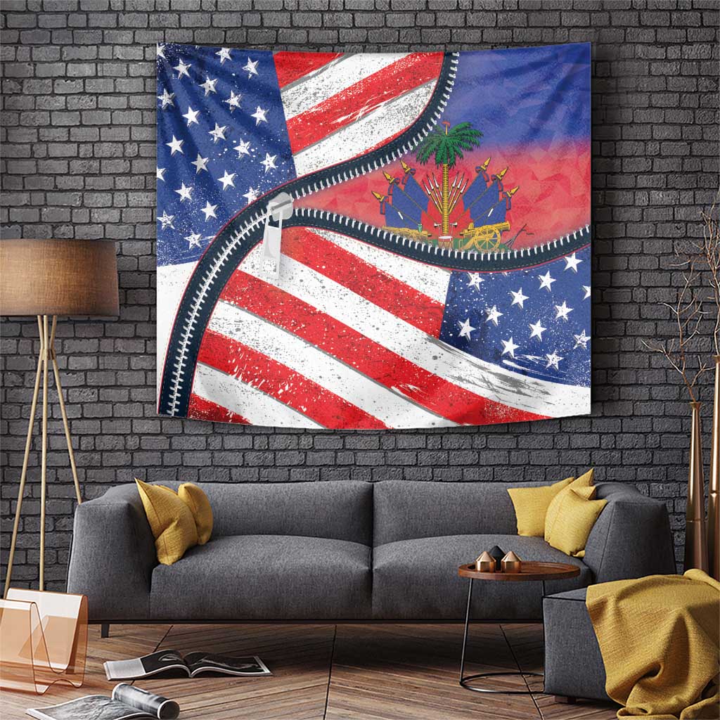 Haitian Americans Zipper Stylized Tapestry Haiti Heritage Month 2025