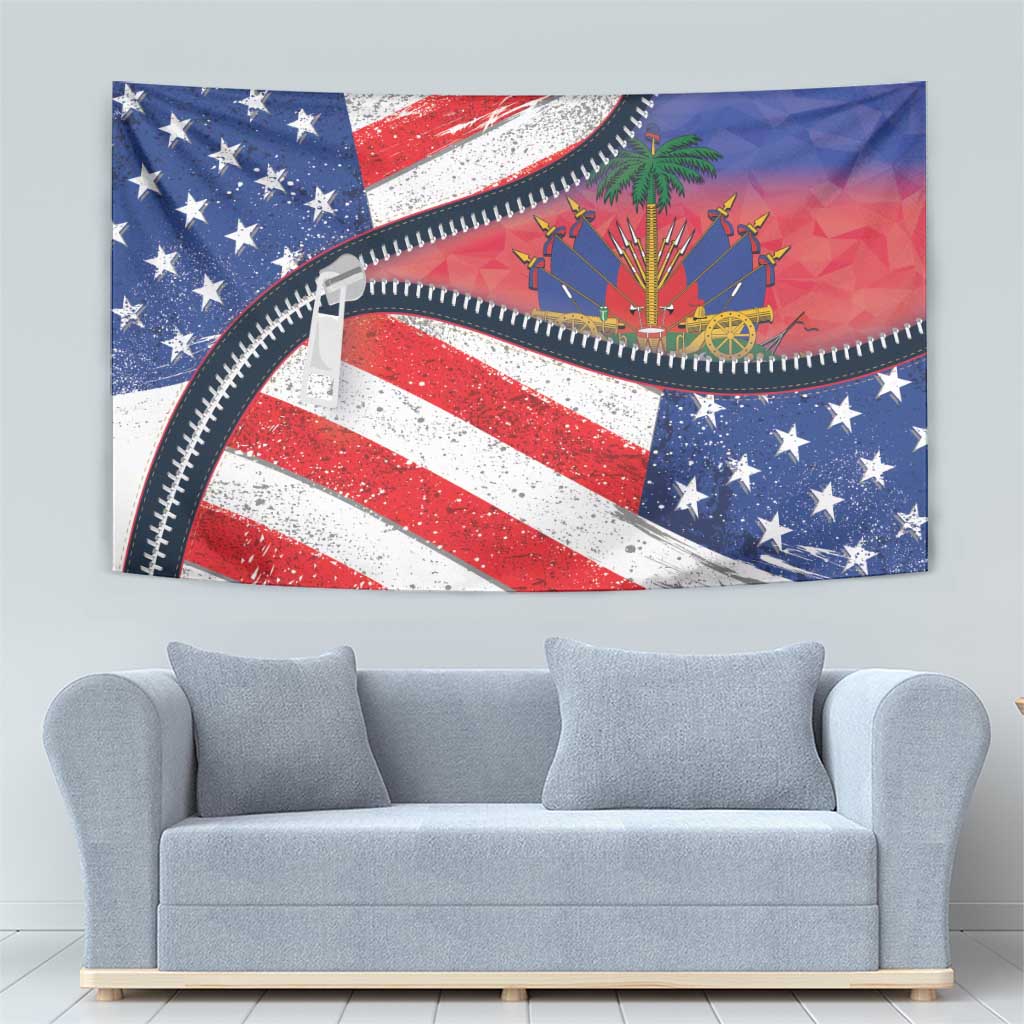 Haitian Americans Zipper Stylized Tapestry Haiti Heritage Month 2025