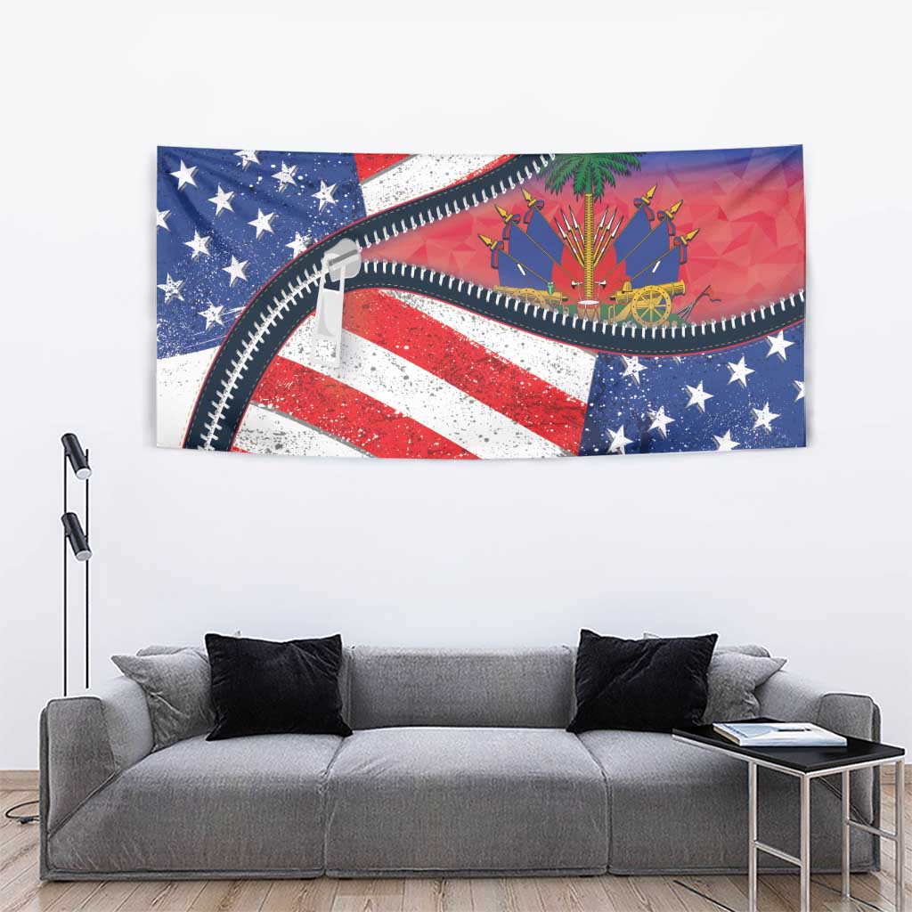 Haitian Americans Zipper Stylized Tapestry Haiti Heritage Month 2025