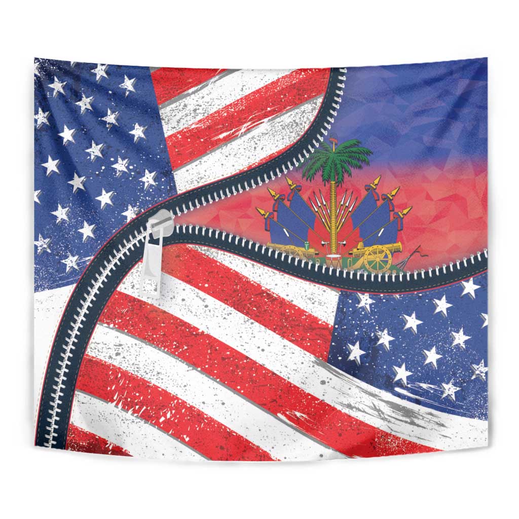 Haitian Americans Zipper Stylized Tapestry Haiti Heritage Month 2025