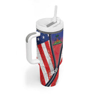 Haitian Americans Zipper Stylized Tumbler With Handle Haiti Heritage Month 2025
