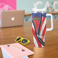 Haitian Americans Zipper Stylized Tumbler With Handle Haiti Heritage Month 2025