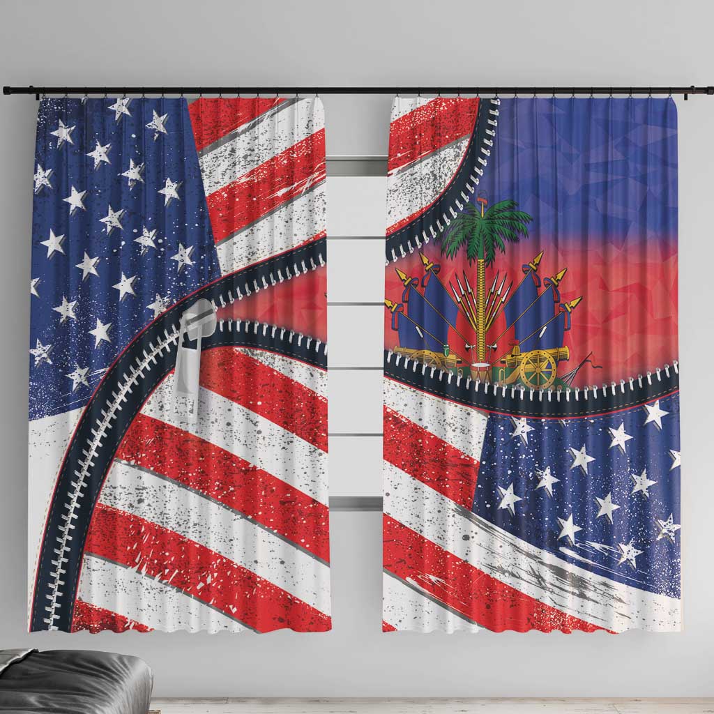 Haitian Americans Zipper Stylized Window Curtain Haiti Heritage Month 2025