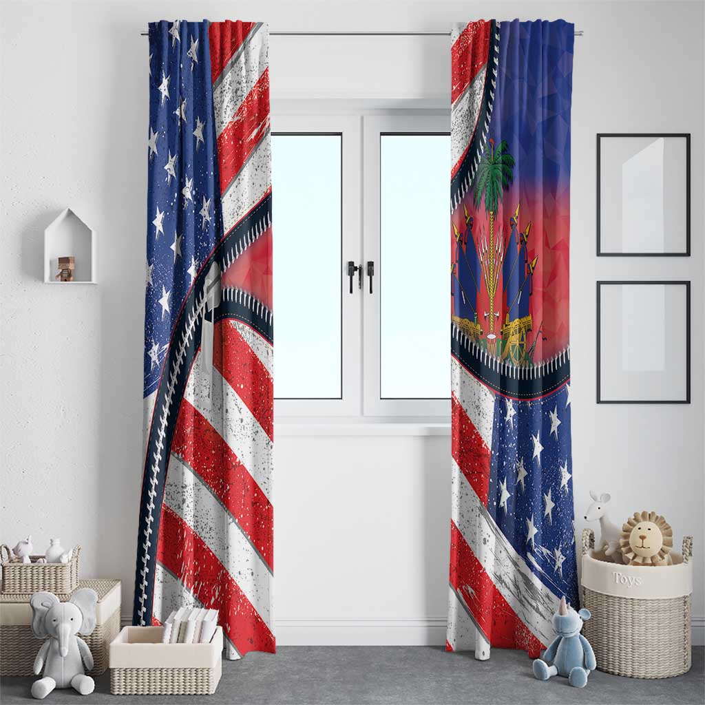 Haitian Americans Zipper Stylized Window Curtain Haiti Heritage Month 2025