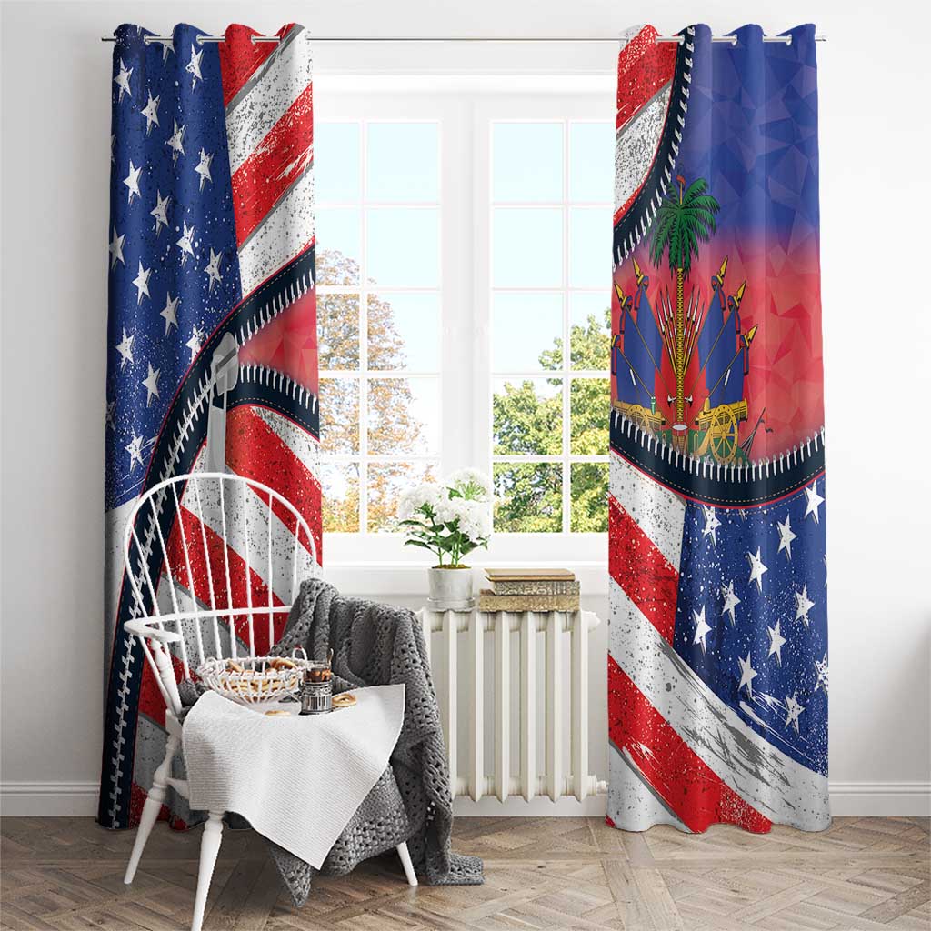 Haitian Americans Zipper Stylized Window Curtain Haiti Heritage Month 2025