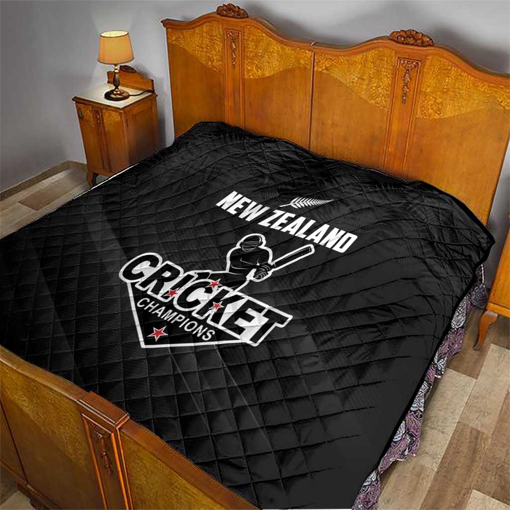 New Zealand Cricket Quilt Aotearoa Black Cap Come On