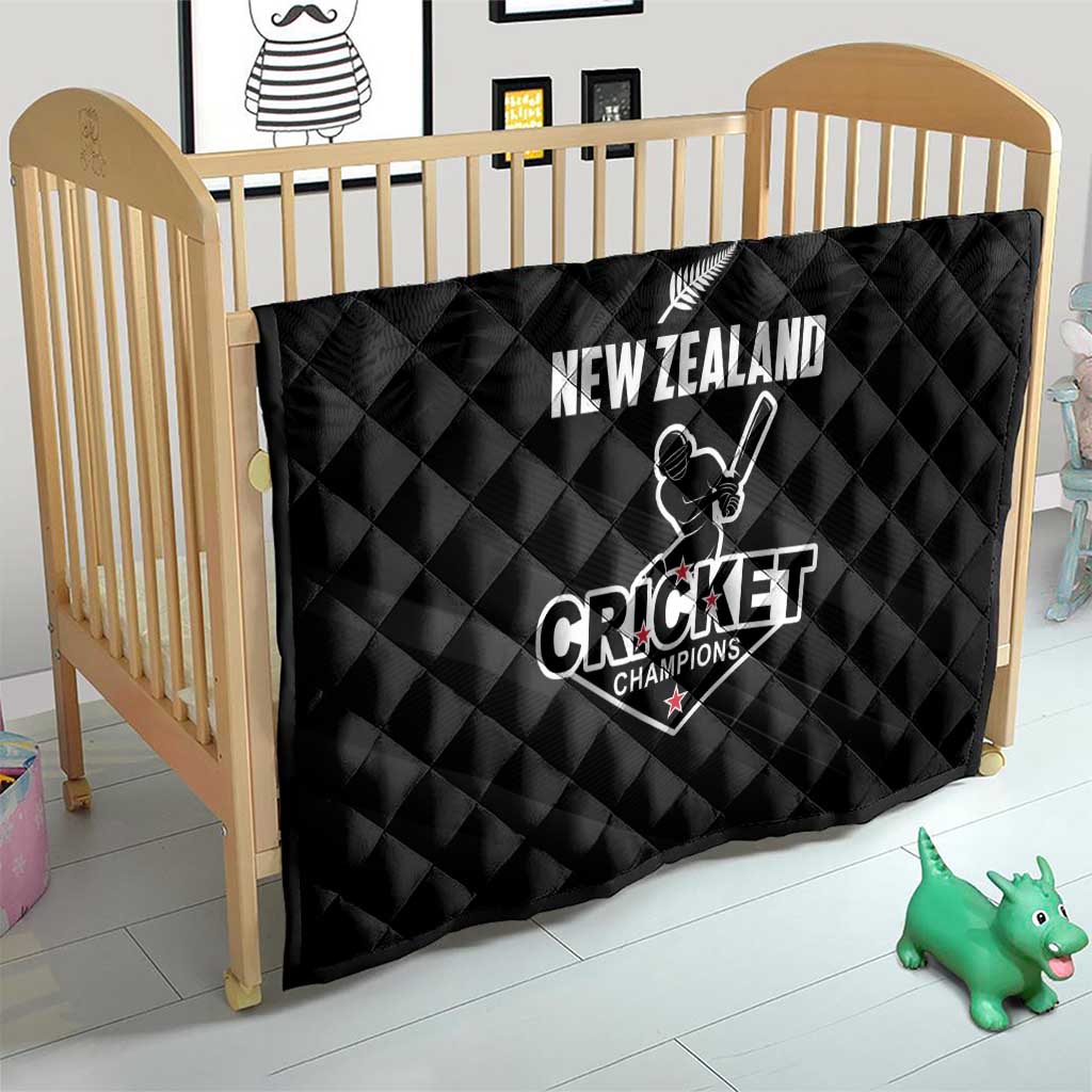 New Zealand Cricket Quilt Aotearoa Black Cap Come On
