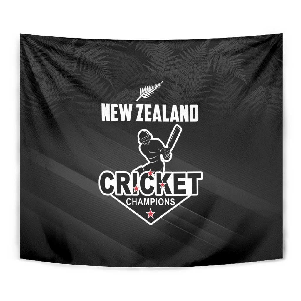 New Zealand Cricket Tapestry Aotearoa Black Cap Come On
