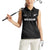 Custom New Zealand Cricket Women Sleeveless Polo Shirt Aotearoa Black Cap Come On