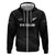 Custom New Zealand Cricket Zip Hoodie Aotearoa Black Cap Come On