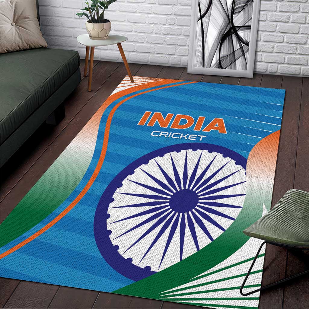 India Cricket Area Rug Men in Blue Champions 2025