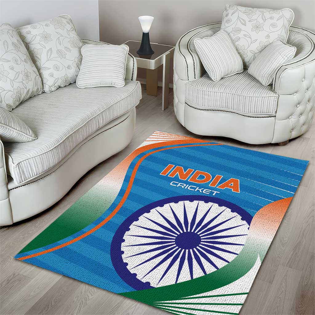 India Cricket Area Rug Men in Blue Champions 2025