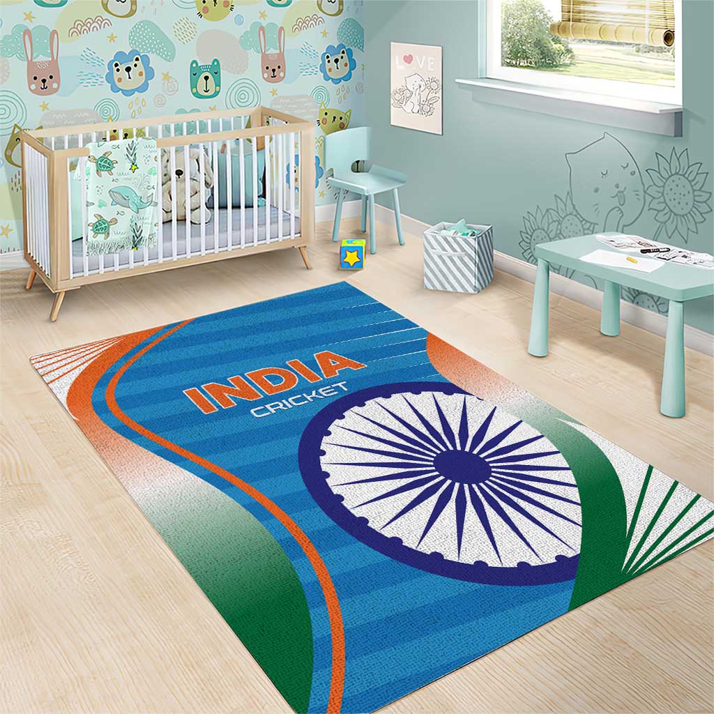 India Cricket Area Rug Men in Blue Champions 2025