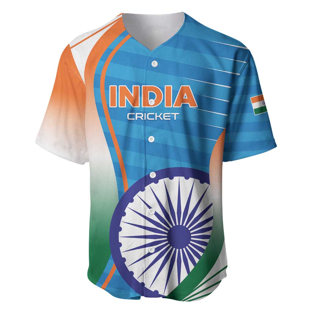 Custom India Cricket Baseball Jersey Men in Blue Champions 2025