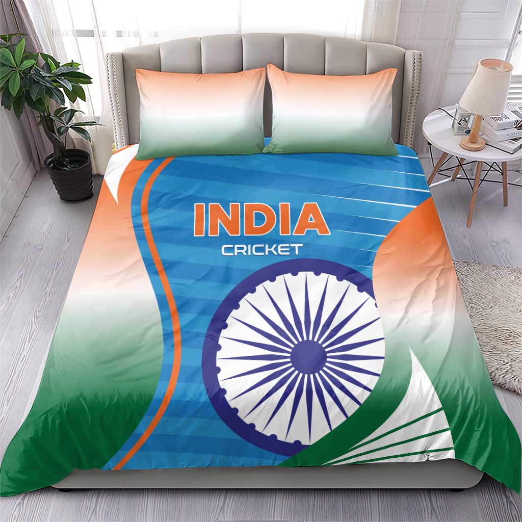 India Cricket Bedding Set Men in Blue Champions 2025