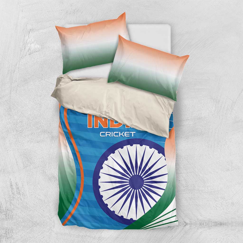 India Cricket Bedding Set Men in Blue Champions 2025