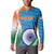 Custom India Cricket Button Sweatshirt Men in Blue Champions 2025