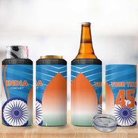 Custom India Cricket 4 in 1 Can Cooler Tumbler Men in Blue Champions 2025