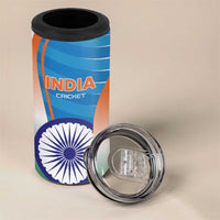 Custom India Cricket 4 in 1 Can Cooler Tumbler Men in Blue Champions 2025