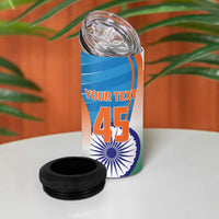 Custom India Cricket 4 in 1 Can Cooler Tumbler Men in Blue Champions 2025
