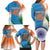 Custom India Cricket Family Matching Long Sleeve Bodycon Dress and Hawaiian Shirt Men in Blue Champions 2025