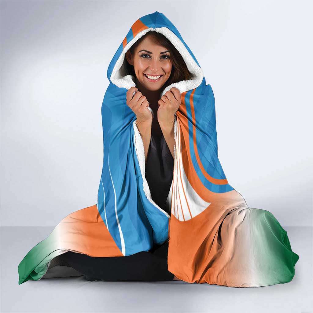 India Cricket Hooded Blanket Men in Blue Champions 2025